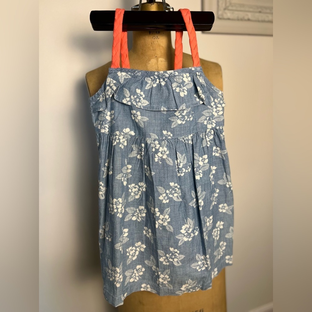Gymboree chambray girls dress size 5 NWT